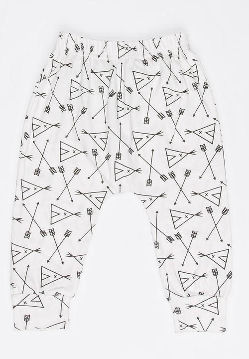 Pop Candy - Printed Pull-On Pants White