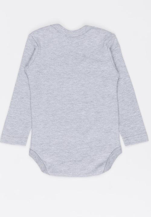 Funky Shop - Slogan Baby Grow Grey Melange