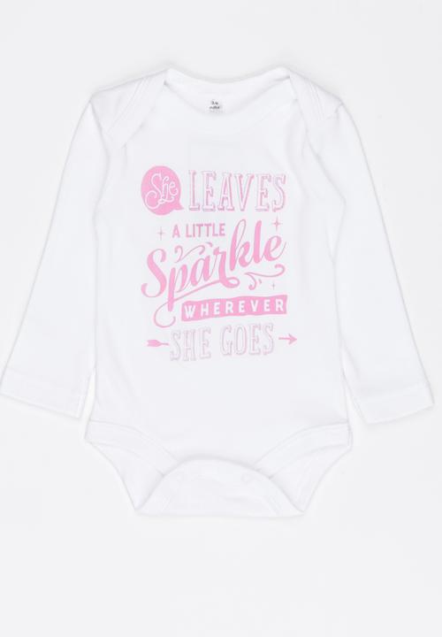 Funky Shop - Slogan Baby Grow White