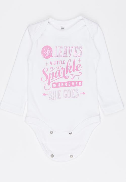 Funky Shop - Slogan Baby Grow White
