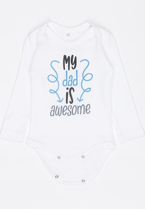 Funky Shop - Slogan Baby Grow White