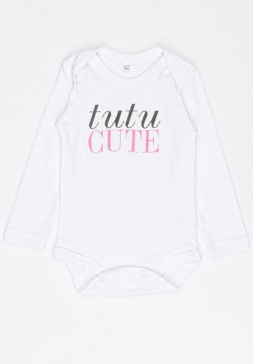 Funky Shop - Slogan Baby Grow White