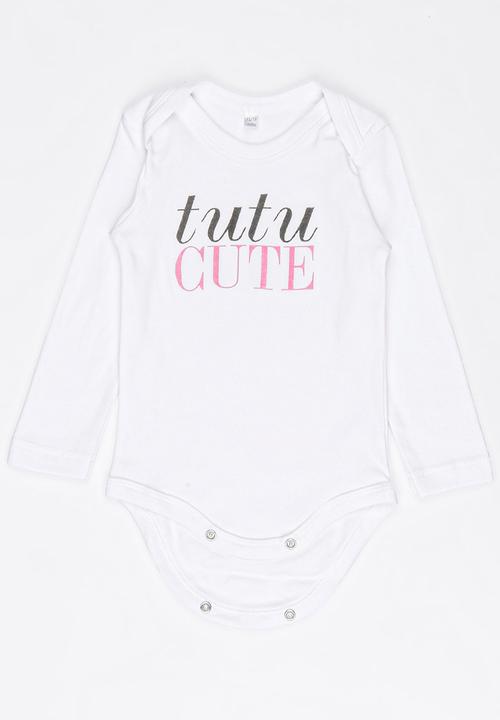 Funky Shop - Slogan Baby Grow White