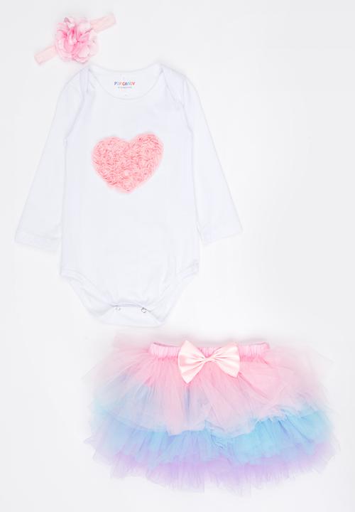 Pop Candy - 3 Piece Tutu Skirt Set Multi-colour