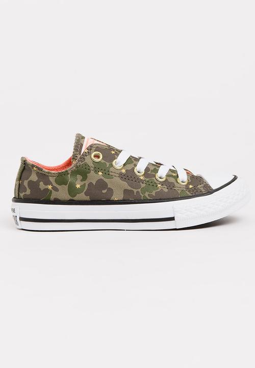 khaki green converse