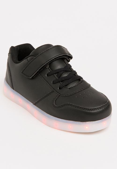 Pop Candy - Velcro strap light up sneakers - black 