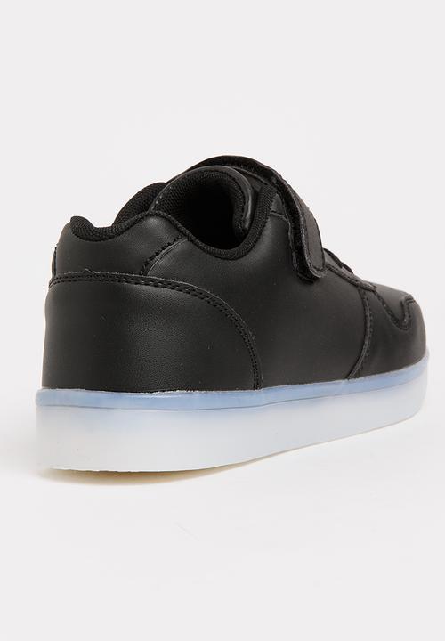 Pop Candy - Velcro strap light up sneakers - black 