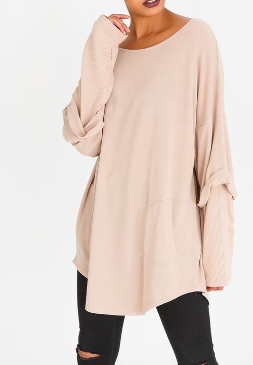 G Couture - Mock Sleeve Top Stone