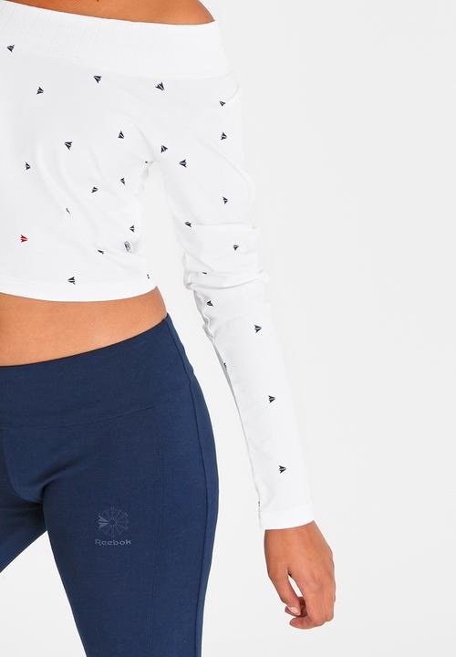 Reebok Classic - Long Sleeve Cropped Tee White