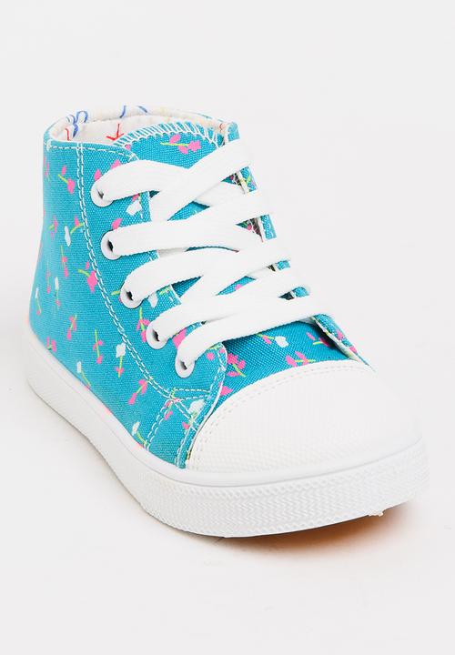 Pop Candy - Printed High Top Sneaker Mid Blue