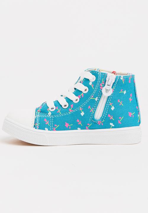 Pop Candy - Printed High Top Sneaker Mid Blue
