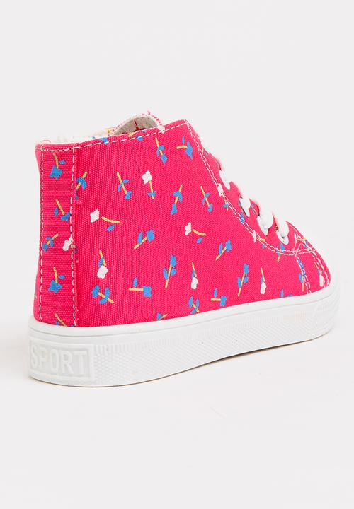 Pop Candy - Printed High Top Sneaker Mid Pink