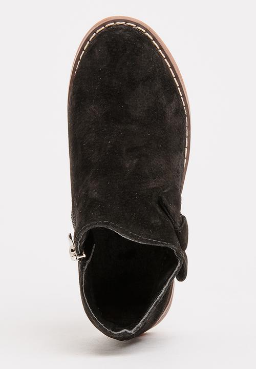Pop Candy - Girls Ankle Boot with Bow Black