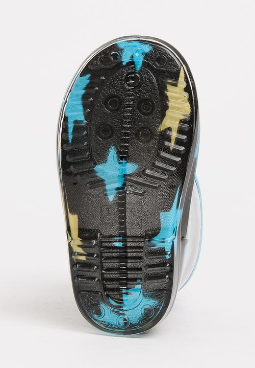 Pop Candy - Star printed boot - black & blue 