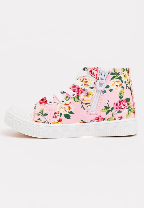 Pop Candy - Printed High Top Sneaker Pale Pink