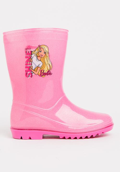 Character Fashion - Kids Barbie wellington booties - pink
