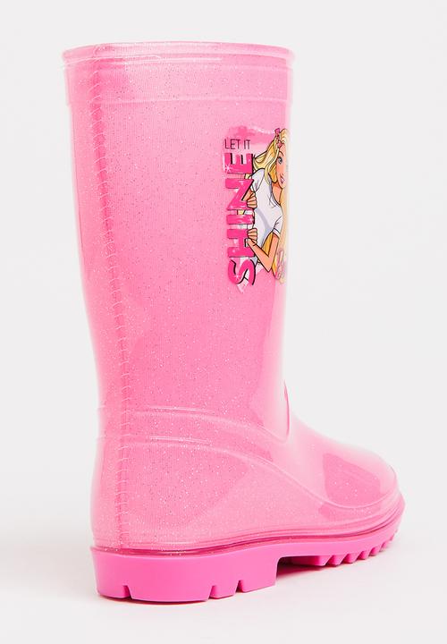 Character Fashion - Kids Barbie wellington booties - pink