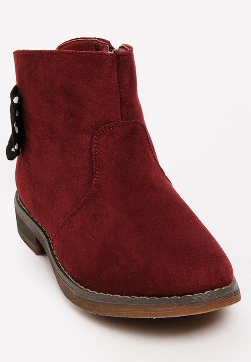 Pop Candy - Girls Ankle Boot Burgundy