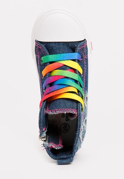 Pop Candy - Printed High Top Sneaker Blue