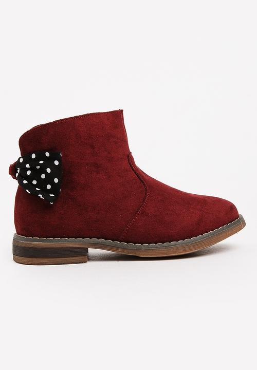 Pop Candy - Girls Ankle Boot Burgundy