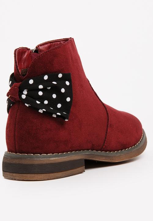 Pop Candy - Girls Ankle Boot Burgundy