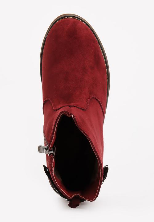 Pop Candy - Girls Ankle Boot Burgundy