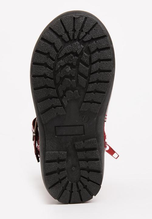 Pop Candy - Embellished Boots Burgundy