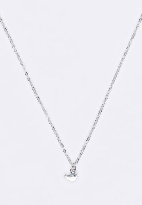 Jewels and Lace - Bird Necklace Silver