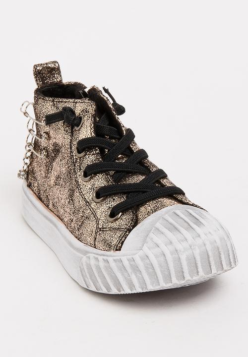 Pop Candy - Boys Metallic Sneaker Gold