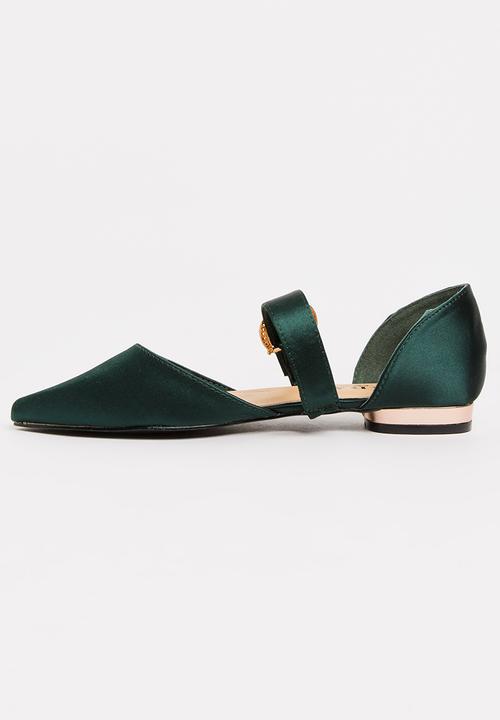 Jada - Diamante Buckle Pumps Green