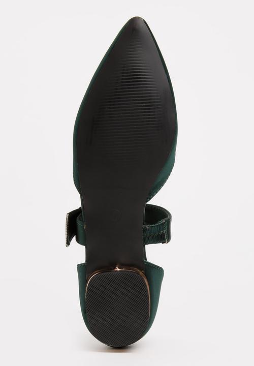 Jada - Diamante Buckle Pumps Green