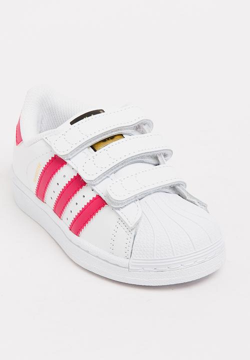 adidas Originals - Superstar foundation sneaker - white and pink