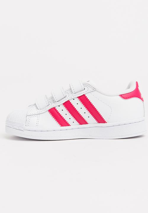 adidas Originals - Superstar foundation sneaker - white and pink