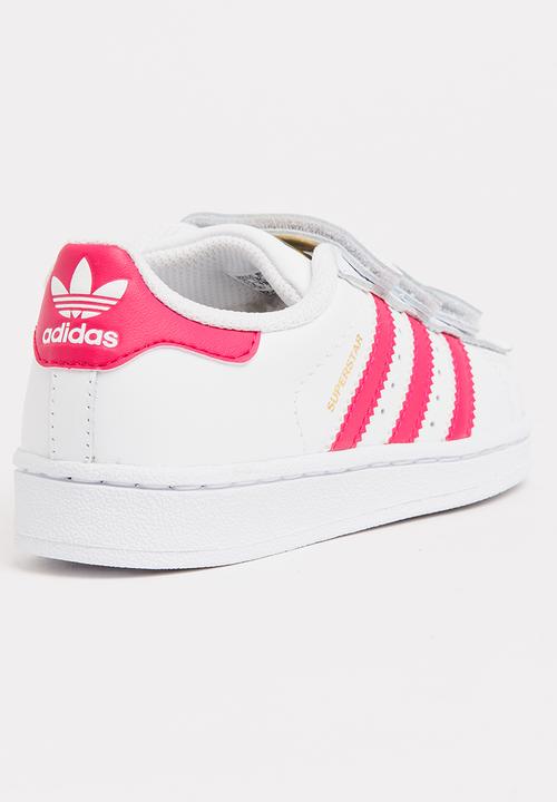 adidas Originals - Superstar foundation sneaker - white and pink