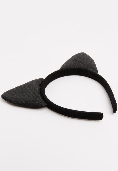 Jewels and Lace - Cat Ear Aliceband Black