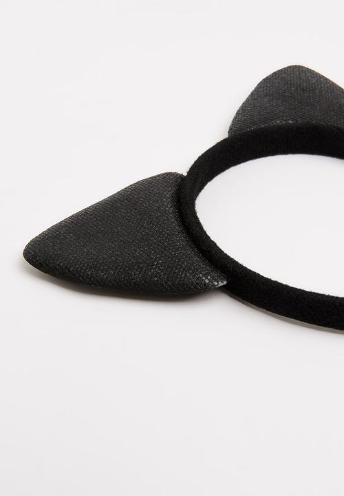 Jewels and Lace - Cat Ear Aliceband Black