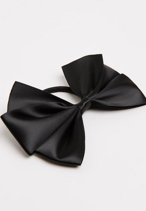 Jewels and Lace - Bow Hairband Black