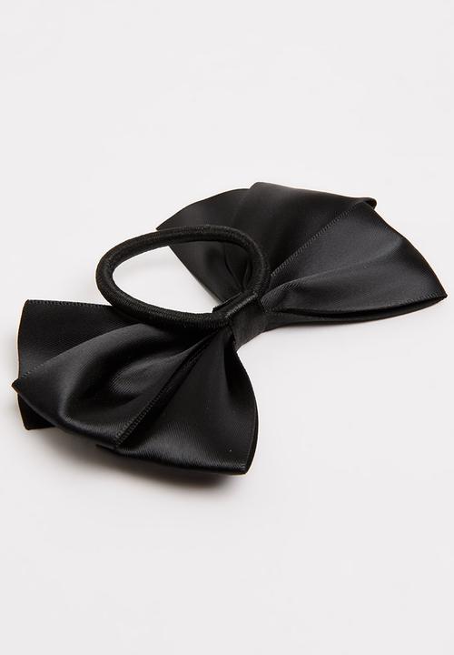 Jewels and Lace - Bow Hairband Black