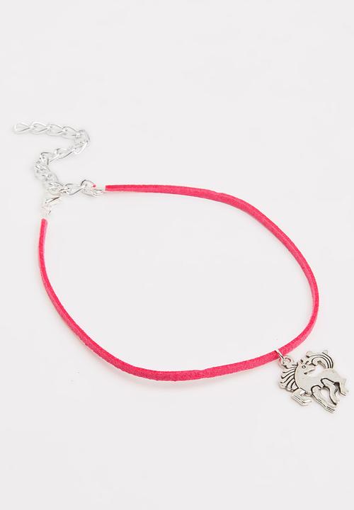 Jewels and Lace - Unicorn Choker Dark Pink