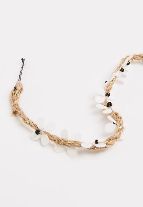 Jewels and Lace - Floral Hair Clip White