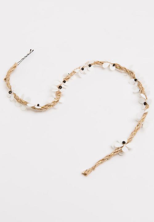 Jewels and Lace - Floral Hair Clip White