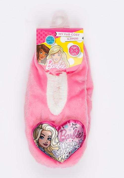 Character Fashion - Barbie Sherpa Slippers Multi-colour
