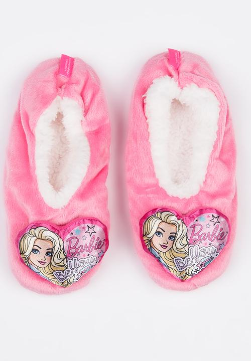 Character Fashion - Barbie Sherpa Slippers Multi-colour