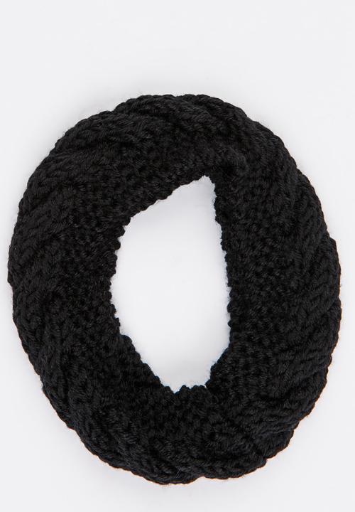 Pop Candy - Cable Knit Snood Black