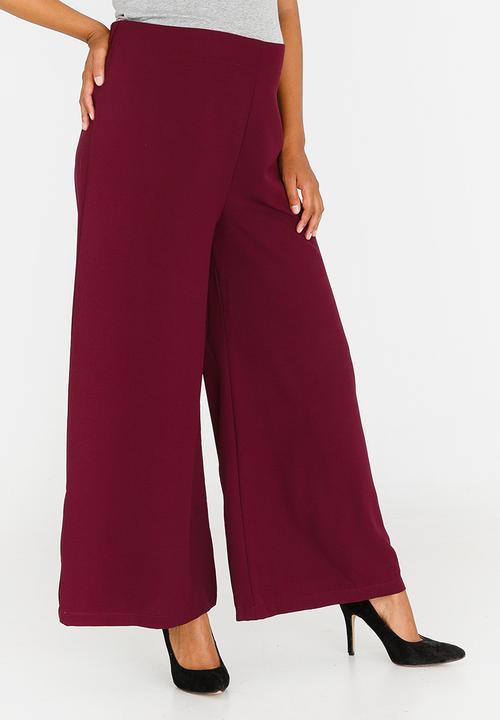 edit Maternity - Pull-On Palazzo Pants Burgundy