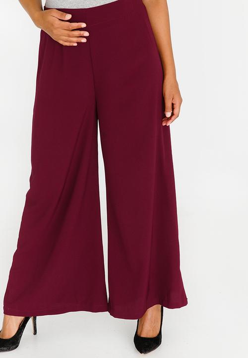 edit Maternity - Pull-On Palazzo Pants Burgundy