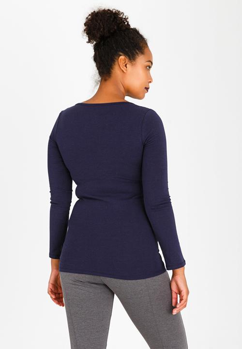 Cherry Melon - Cross-over Feeding Top Navy