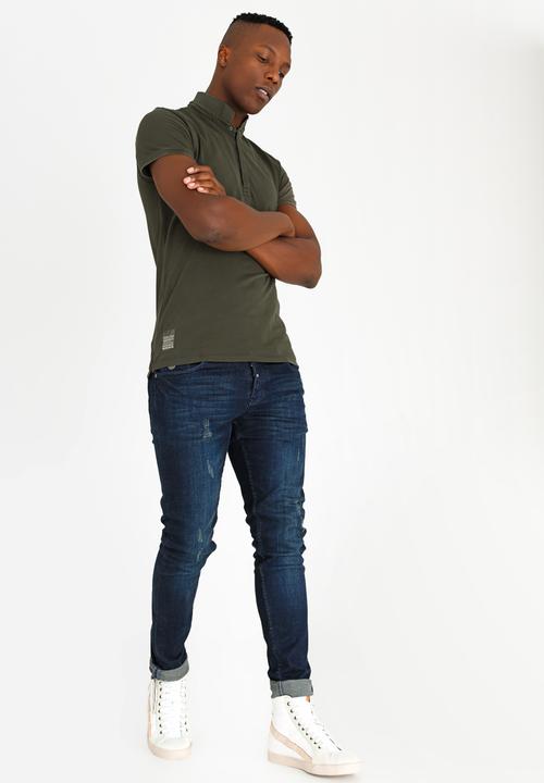 S.P.C.C - Pique Overdyed Golfer Khaki Green