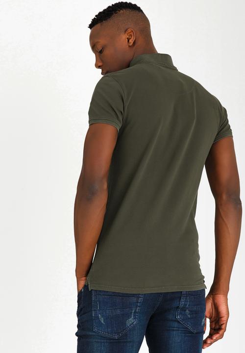S.P.C.C - Pique Overdyed Golfer Khaki Green