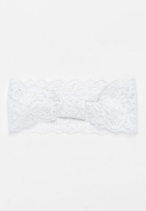 Jewels and Lace - Lace Headband White